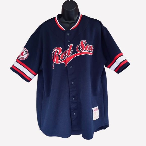 Stitches Other - Stitches Red Sox Buttons Up Short Sleeves Baseball Jersey Shirt Size XL